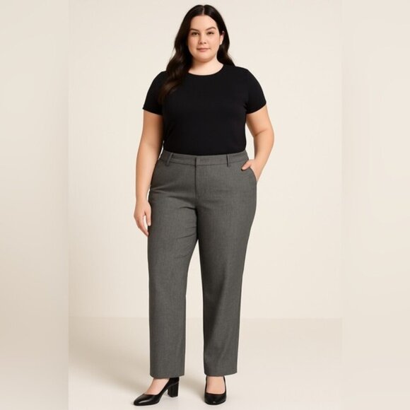 Standard Grace Heather Grey Dress Pants - Size 14 - Picture 1 of 11
